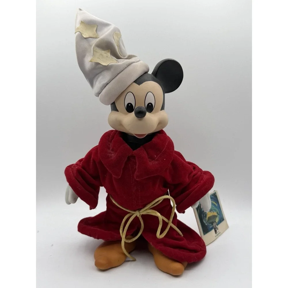 Vintage Applause Sorcerer Mickey Mouse Plush Doll Fantasia Disney w/ Tag